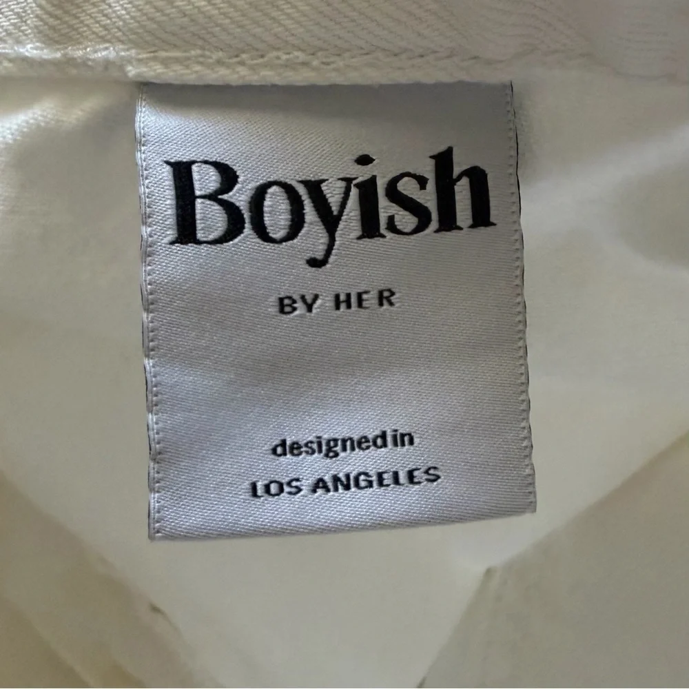 Boyish Kirby High Rise Straight Leg Denim Jeans in Vertigo Wash, Size 25